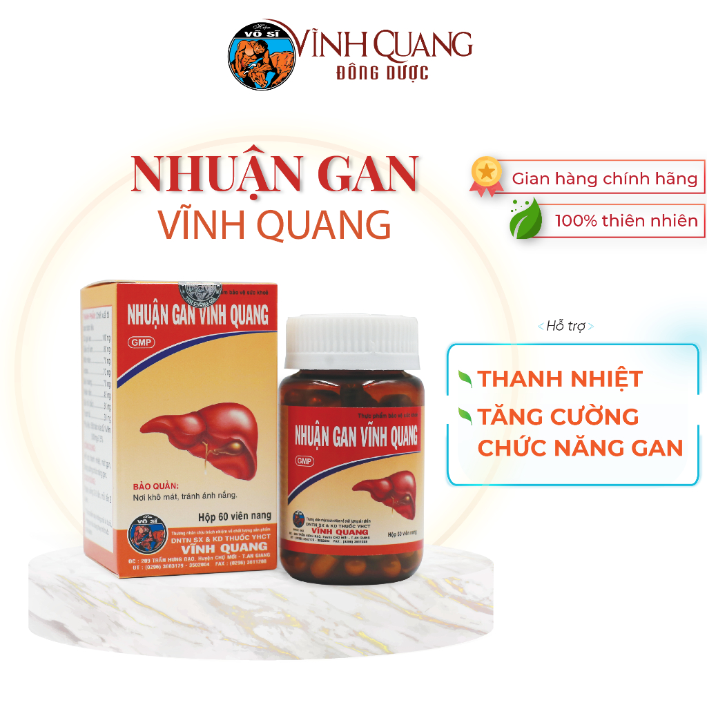 Nhuận Gan Vĩnh Quang Hộp 60 viên nang