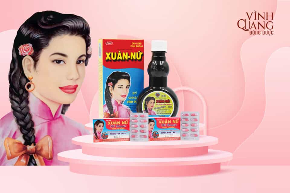 Xuân Nữ – sản phẩm bổ huyết điều kinh từ thảo dược truyền thống, giúp da sáng khỏe, kinh nguyệt đều, giảm mệt mỏi và đau bụng kinh.